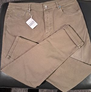 Brunello Cucinelli Jeans Army Olive Green sz.54 men 38x32